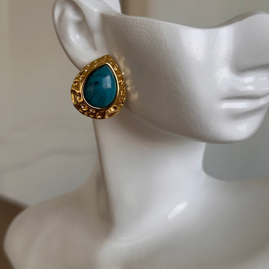 Aretes Piedra Azul