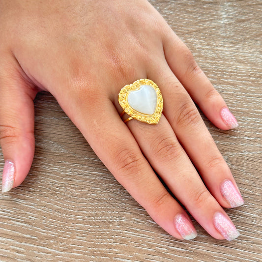 Anillo de Corazon (blanco)